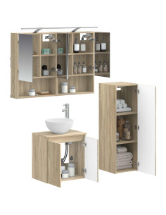 Set di mobili per il bagno 4 pcs Rovere Sonoma 2