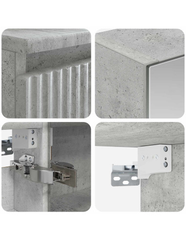 Set di mobili per il bagno 4 pcs Grigio Cemento