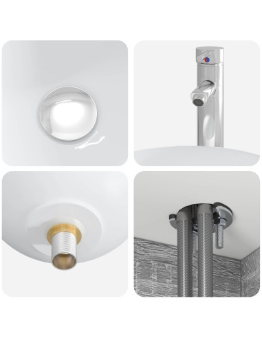 Set di mobili per il bagno 4 pcs Sonoma grigio