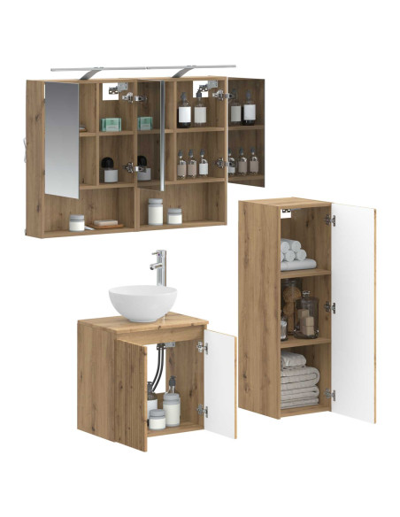 Set di mobili per il bagno 4 pcs Rovere Artigianale