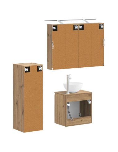 Set di mobili per il bagno 4 pcs Rovere Artigianale