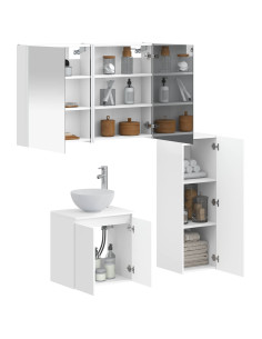 Set di mobili per il bagno 4 pcs Bianco 2