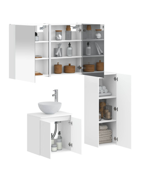 Set di mobili per il bagno 4 pcs Bianco