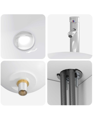 Set di mobili per il bagno 4 pcs Bianco