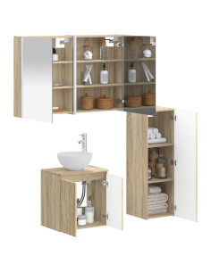 Set di mobili per il bagno 4 pcs Rovere Sonoma 2