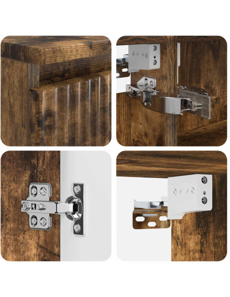 Set di mobili per il bagno 4 pcs Rovere Fumo