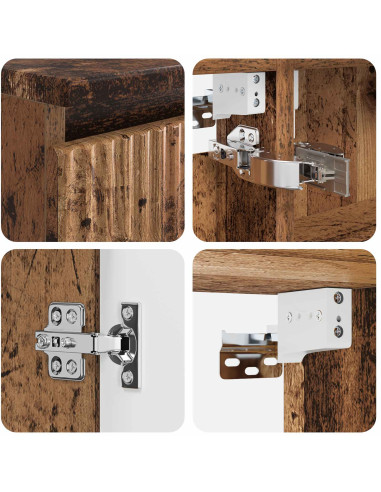 Set di mobili per il bagno 4 pcs Legno antico