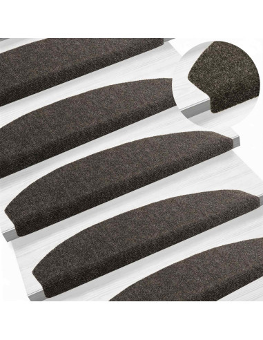Tappetini per scale autoadesivi Semicircolare 15 pcs Antracite