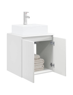 Mobile Lavabo da Parete Bianco Lucido 49,5 x 41 x 62,5 cm 2