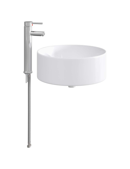 Lavabo da bagno Cromato 40,5 x 40,5 x 15,5 cm Metallo