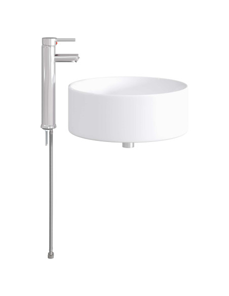 Lavabo da bagno Cromato 40,5 x 40,5 x 15,5 cm Metallo