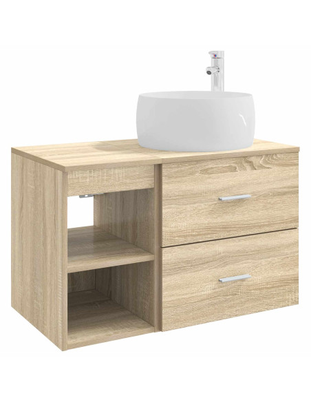 Set di mobili per il bagno 2 pcs Rovere Sonoma