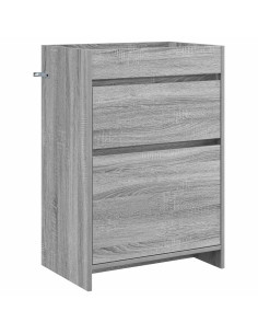 Mobiletto da Bagno Sotto Lavabo Sonoma grigio 56 x 37,5 x 81 cm