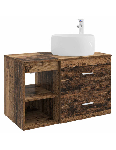 Set di mobili per il bagno 2 pcs Legno antico