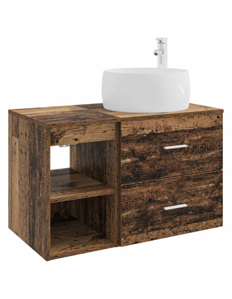 Set di mobili per il bagno 2 pcs Legno antico