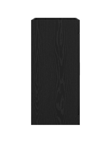 Mobiletto da Bagno Sotto Lavabo Rovere Nero 56 x 37,5 x 81 cm