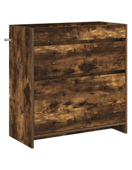 Mobiletto da Bagno Sotto Lavabo Rovere Fumo 78,5 x 37,5 x 81 cm