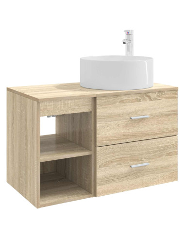 Set di mobili per il bagno 2 pcs Rovere Sonoma