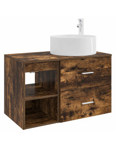 Set di mobili per il bagno 2 pcs Rovere Fumo