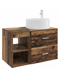 Set di mobili per il bagno 2 pcs Legno antico