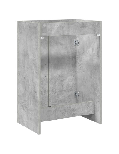 Mobiletto da Bagno Sotto Lavabo Grigio Cemento