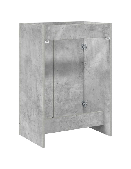Mobiletto da Bagno Sotto Lavabo Grigio Cemento