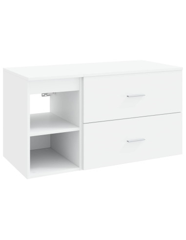 Set di mobili per il bagno 2 pcs Bianco Legno ingegnerizzato