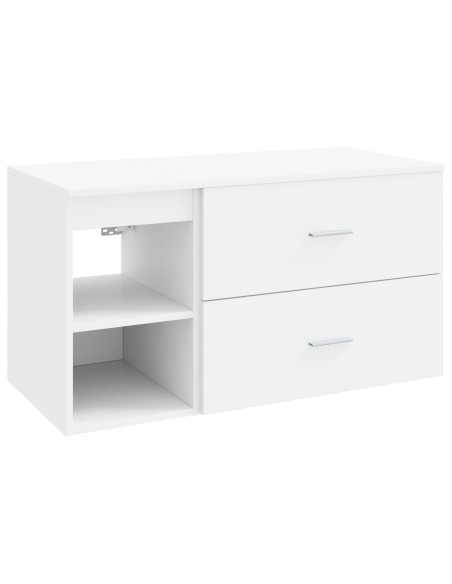 Set di mobili per il bagno 2 pcs Bianco Legno ingegnerizzato