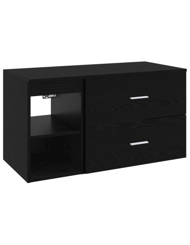 Set di mobili per il bagno 2 pcs Rovere Nero