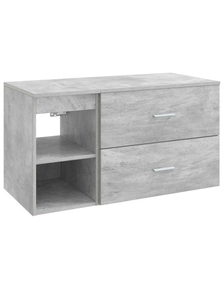 Set di mobili per il bagno 2 pcs Grigio Cemento