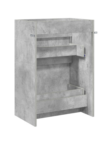 Mobiletto da Bagno Sotto Lavabo Grigio Cemento