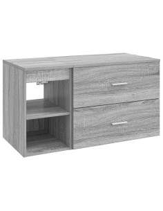 Set di mobili per il bagno 2 pcs Sonoma grigio