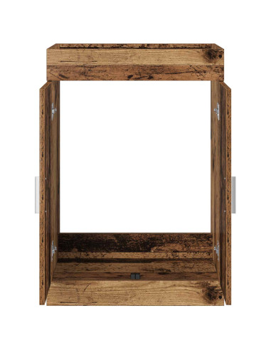 Mobiletto da Bagno Sotto Lavabo Legno antico 56 x 37,5 x 81 cm