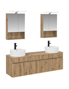 Set di Armadi da Bagno 5 pcs Rovere Artigianale