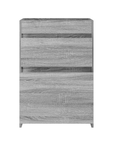 Mobiletto da Bagno Sotto Lavabo Sonoma grigio 56 x 37,5 x 81 cm