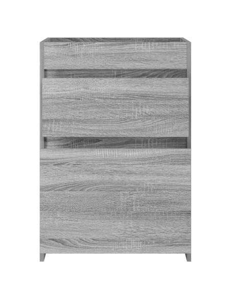 Mobiletto da Bagno Sotto Lavabo Sonoma grigio 56 x 37,5 x 81 cm