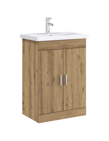 Mobiletto da Bagno Sotto Lavabo Rovere Artigianale