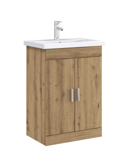 Mobiletto da Bagno Sotto Lavabo Rovere Artigianale