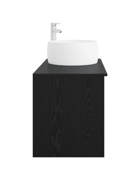 Set di mobili per il bagno 2 pcs Rovere Nero