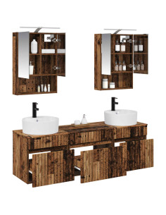 Set di Armadi da Bagno 5 pcs Legno antico Legno ingegnerizzato 2