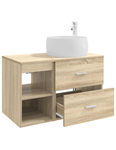 Set di mobili per il bagno 2 pcs Rovere Sonoma