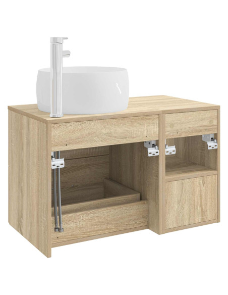 Set di mobili per il bagno 2 pcs Rovere Sonoma