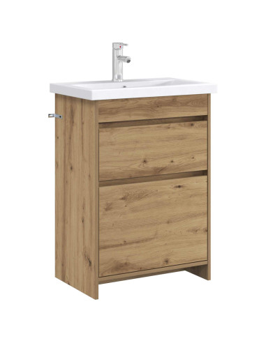 Mobiletto da Bagno Sotto Lavabo Rovere Artigianale