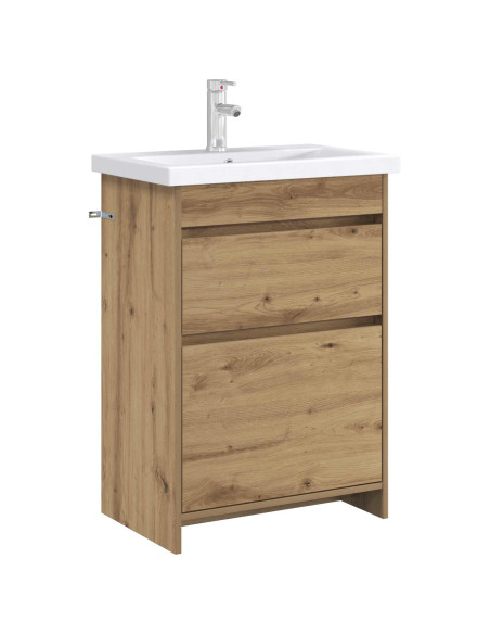 Mobiletto da Bagno Sotto Lavabo Rovere Artigianale