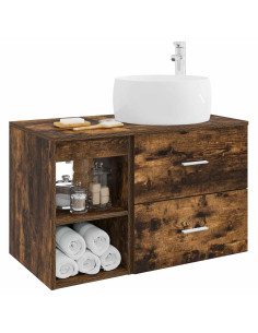 Set di mobili per il bagno 2 pcs Rovere Fumo 2