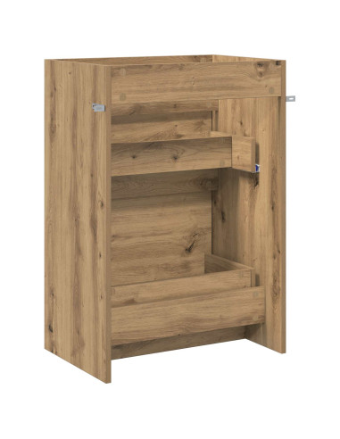 Mobiletto da Bagno Sotto Lavabo Rovere Artigianale