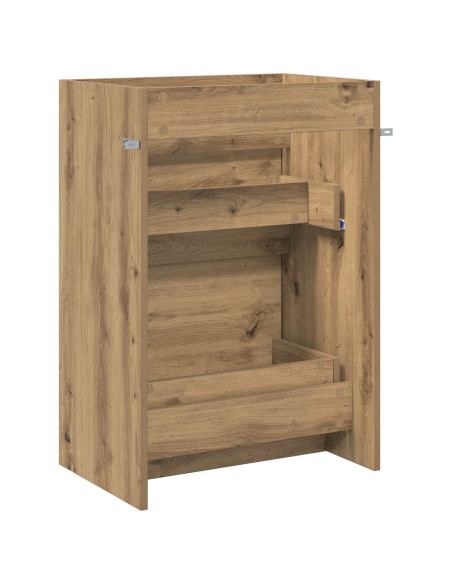 Mobiletto da Bagno Sotto Lavabo Rovere Artigianale