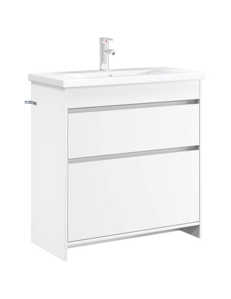 Mobiletto da Bagno Sotto Lavabo Bianco 78,5 x 37,5 x 81 cm