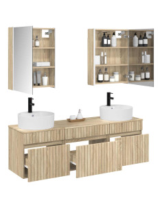 Set di Armadi da Bagno 5 pcs Rovere Sonoma 53 x 15,5 x 70 cm 2