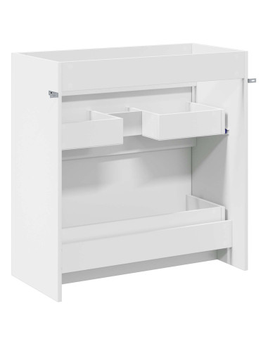 Mobiletto da Bagno Sotto Lavabo Bianco 78,5 x 37,5 x 81 cm